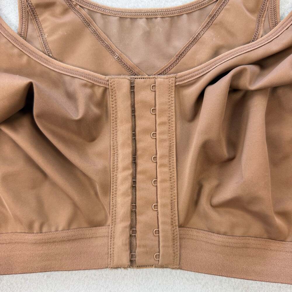 Delimira 38F Brown Front Closure Posture Wireless Full Coverage Everyday Bra - Picture 7 of 8